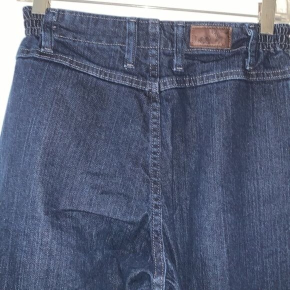 Lee Womens Side Elastic Medium Blue Denim Jeans 4M Cotton/Spandex - Picture 9 of 11
